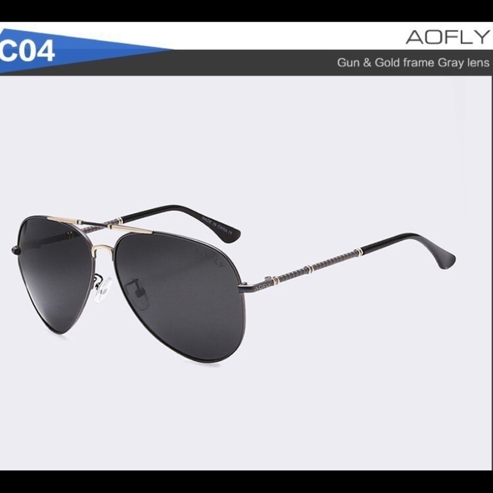 AOFLY Authentic Men's Aviator Sunglasses